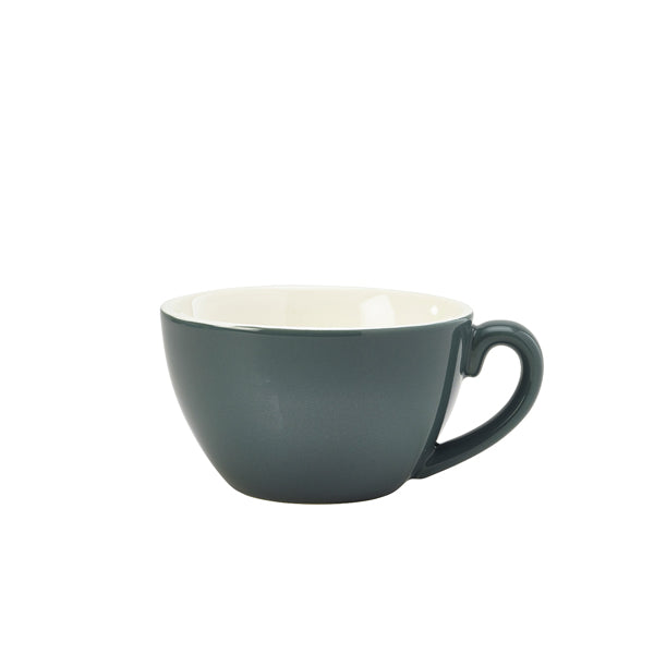 Genware Porcelain Grey Bowl Shaped Cup 34cl/12oz Pack of 6