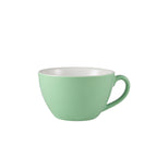 Genware Porcelain Green Bowl Shaped Cup 34cl/12oz Pack of 6