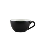 Genware Porcelain Matt Black Bowl Shaped Cup 34cl/12oz Pack of 6