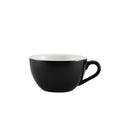 Genware Porcelain Matt Black Bowl Shaped Cup 34cl/12oz Pack of 6