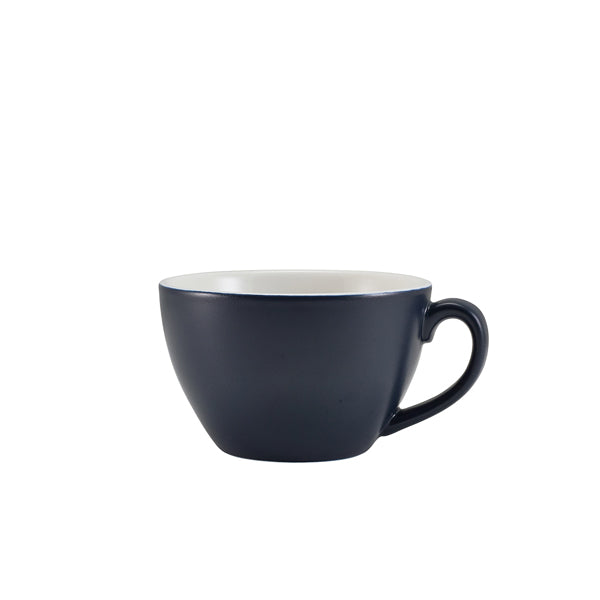 GenWare Porcelain Matt Blue Bowl Shaped Cup 34cl/12oz Pack of 6