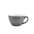 Genware Porcelain Matt Grey Bowl Shaped Cup 34cl/12oz Pack of 6