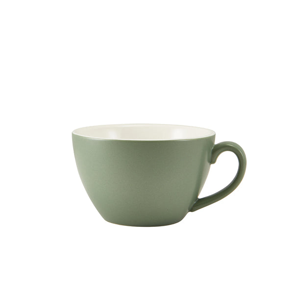 GenWare Porcelain Matt Sage Bowl Shaped Cup 34cl/12oz Pack of 6