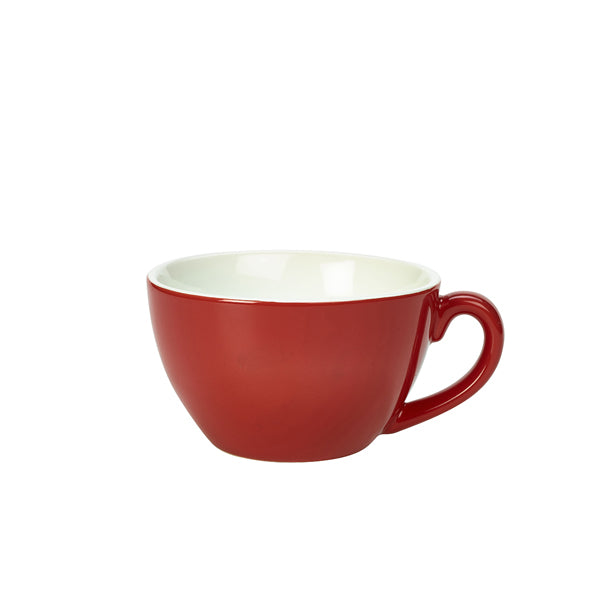 Genware Porcelain Red Bowl Shaped Cup 34cl/12oz Pack of 6