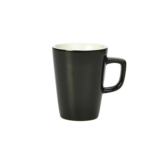 Genware Porcelain Black Latte Mug 34cl/12oz Pack of 6