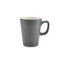 Genware Porcelain Matt Grey Latte Mug 34cl/12oz Pack of 6