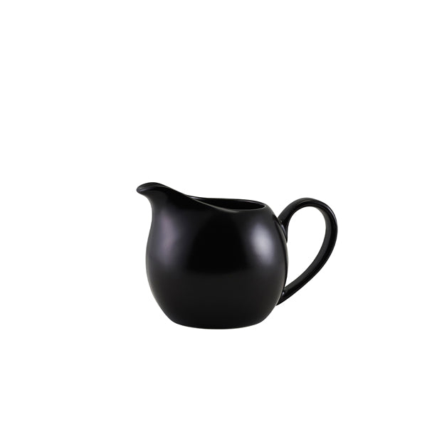 Genware Porcelain Matt Black Jug 14cl/5oz Pack of 6