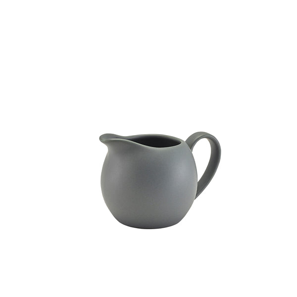 Genware Porcelain Matt Grey Jug 14cl/5oz Pack of 6