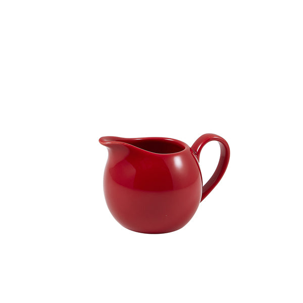 Genware Porcelain Red Jug 14cl/5oz Pack of 6