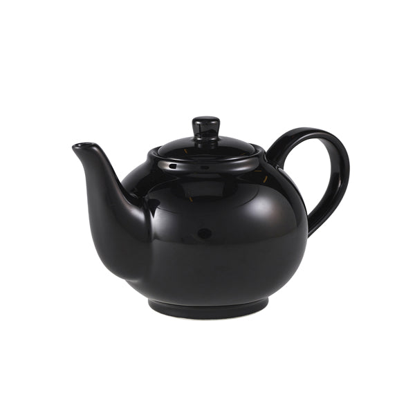 Genware Porcelain Black Teapot 45cl/15.75oz Box of 6