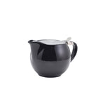 GenWare Porcelain Black Teapot with St/St Lid & Infuser 50cl/17.6oz Box of 6