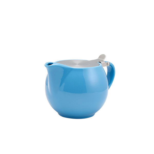 GenWare Porcelain Blue Teapot with St/St Lid & Infuser 50cl/17.6oz Box of 6