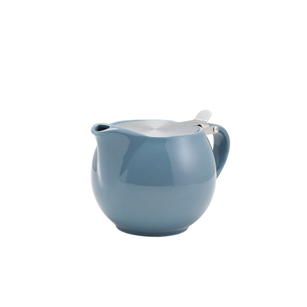 GenWare Porcelain Grey Teapot with St/St Lid & Infuser 50cl/17.6oz Box of 6