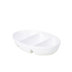 R.G.3 Divided Veg. Dish 28cm White Box of 4