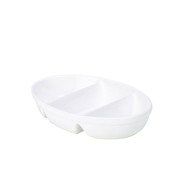 R.G.3 Divided Veg. Dish 28cm White Box of 4