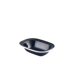 Enamel Pie Dish Black with White Rim 16cm Pack of 12
