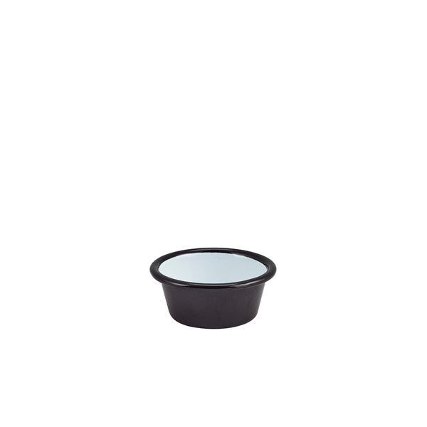 Enamel Ramekin Black 8cm Dia 90ml/3.2oz Pack of 12