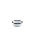 Enamel Ramekin White with Grey Rim 8cm Dia 90ml/3.2oz Pack of 12