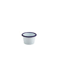 Enamel Ramekin White with Blue Rim 7cm Dia 90ml/3.2oz Pack of 12