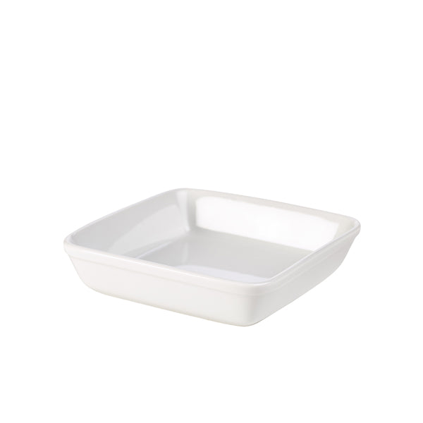 Genware Porcelain Square Roaster 25.4cm/10"
