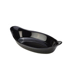 GenWare Stoneware Black Oval Eared Dish 22cm/8.5" Pack of 6