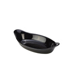 GenWare Stoneware Black Oval Eared Dish 16.5cm/6.5" Pack of 6