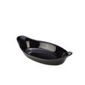 GenWare Stoneware Black Oval Eared Dish 16.5cm/6.5" Pack of 6