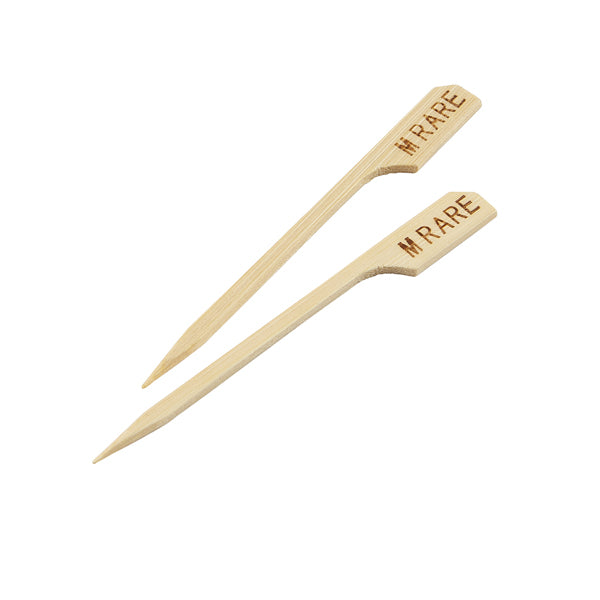 Bamboo Steak Markers 9cm/3.5" Medium Rare (100pcs)