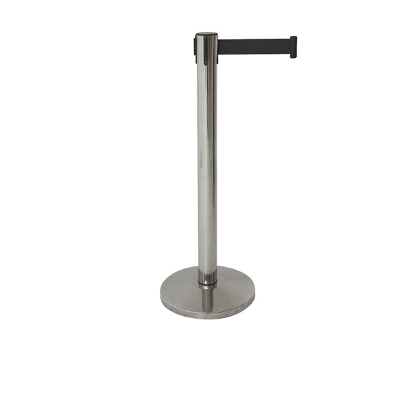 Genware Barrier Post - Retractable Black Belt