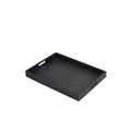 Solid Black Butlers Tray 44 x 32 x 4.5cm Set of 2