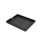 Solid Black Butlers Tray 49 x 38.5 x 4.5cm