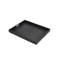 Solid Black Butlers Tray 49 x 38.5 x 4.5cm