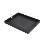 Solid Black Butlers Tray 53.5 x 42.5 x 4.5cm Set of 2