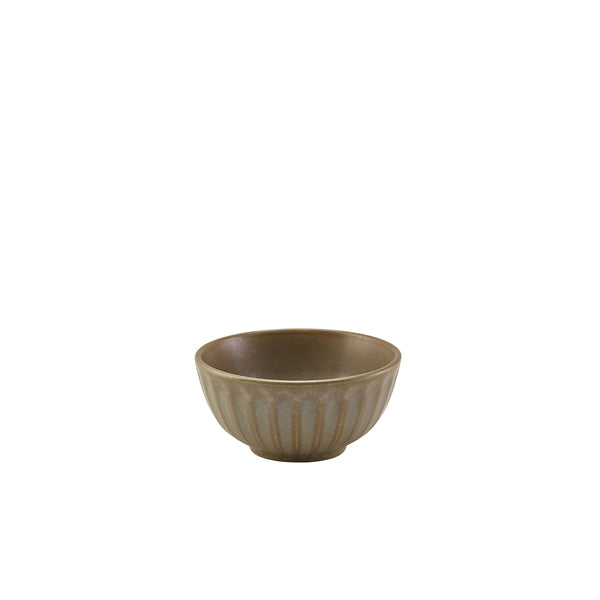 Terra Porcelain Matt Grey Scalloped Round Bowl 13.8cm Pack of 6