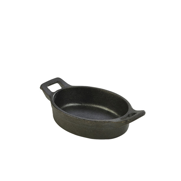 Mini Cast Iron Oval Eared Dish 12 x 9 x 3cm Pack of 6