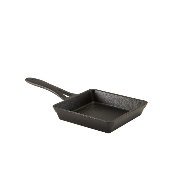 Mini Cast Iron Square Frypan 13 x 3cm Pack of 6