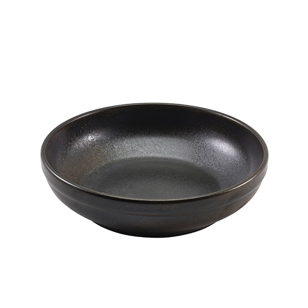 Terra Porcelain Black Coupe Bowl 20cm Pack of 6