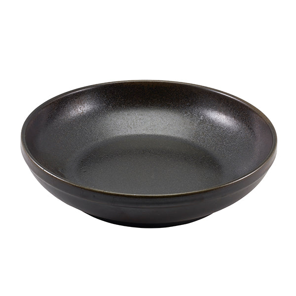 Terra Porcelain Black Coupe Bowl 27.5cm Pack of 6