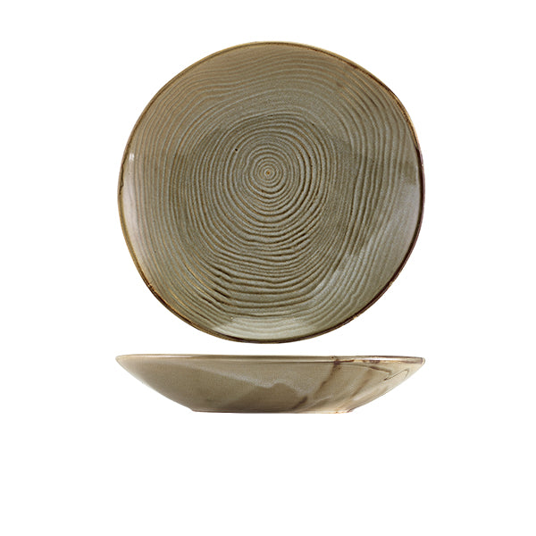Terra Porcelain Grey Organic Coupe Bowl 26cm Pack of 6