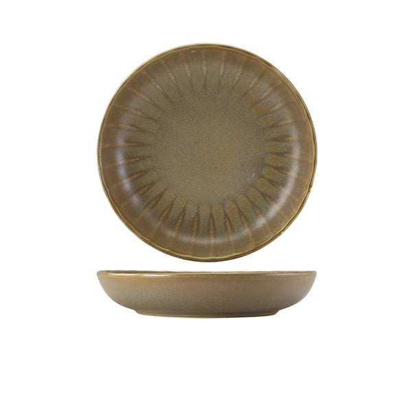 Terra Porcelain Matt Grey Scalloped Coupe Bowl 22.8cm Pack of 6