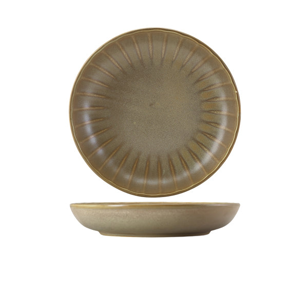 Terra Porcelain Matt Grey Scalloped Coupe Bowl 25.4cm Pack of 6