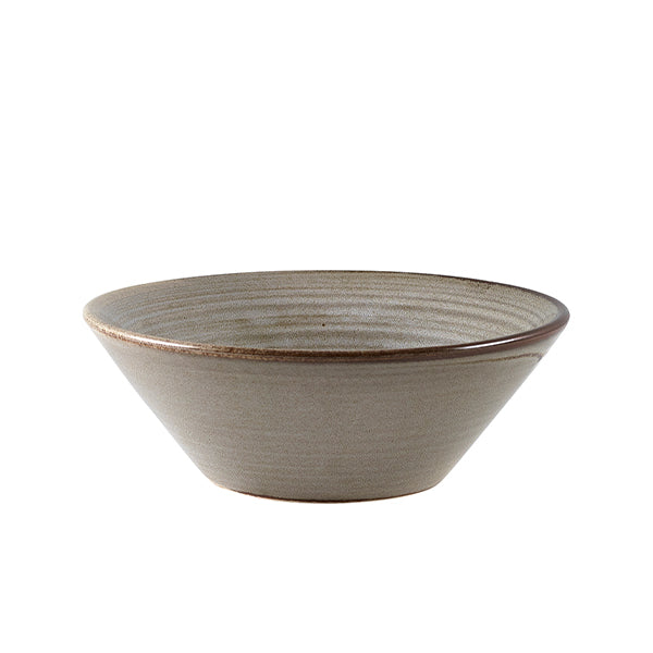 Terra Porcelain Grey Conical Bowl 14cm Pack of 6