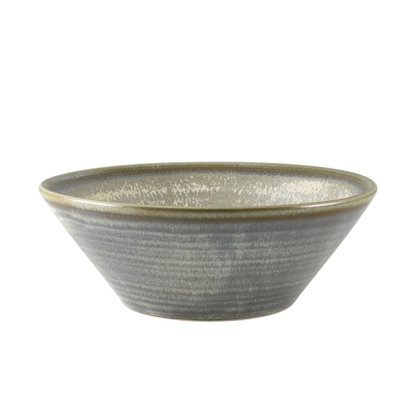Terra Porcelain Matt Grey Conical Bowl 16cm Pack of 6