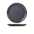 Terra Stoneware Rustic Blue Coupe Plate 24cm Pack of 6