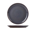 Terra Stoneware Rustic Blue Coupe Plate 24cm Pack of 6