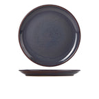 Terra Stoneware Rustic Blue Coupe Plate 27.5cm Pack of 6