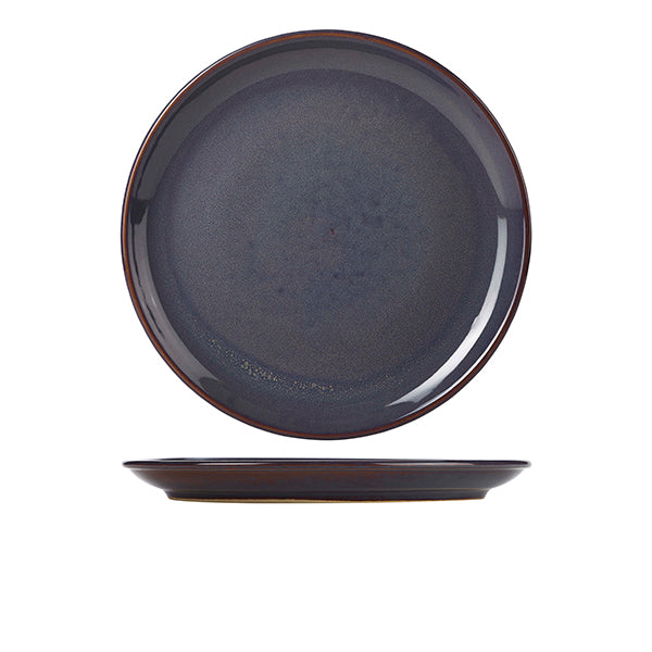 Terra Stoneware Rustic Blue Coupe Plate 27.5cm Pack of 6