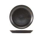 Terra Porcelain Black Coupe Plate 19cm Pack of 6