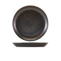 Terra Porcelain Black Coupe Plate 24cm Pack of 6