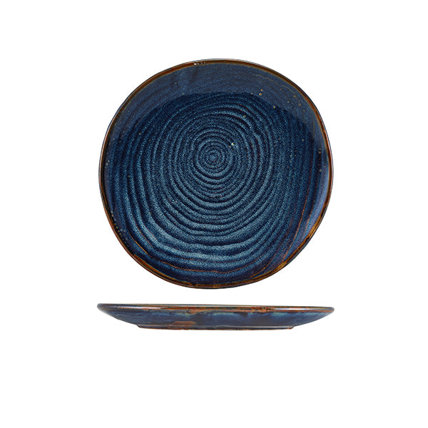 Terra Porcelain Aqua Blue Organic Plate 21cm Pack of 6